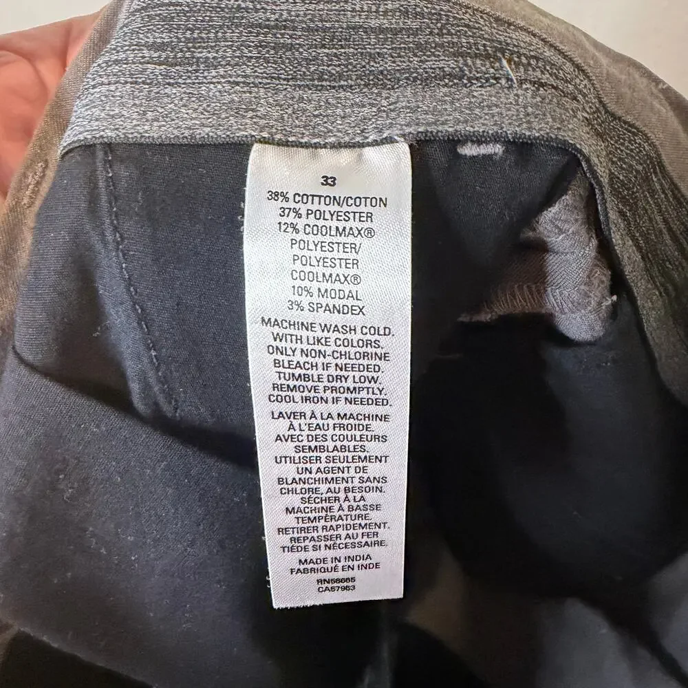 NWOT Nordstrom Slim Fit Gray Chino Shorts Size 33